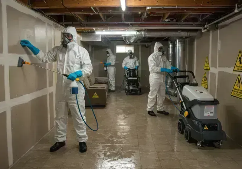 Basement Moisture Removal and Structural Drying process in Van Lear, KY